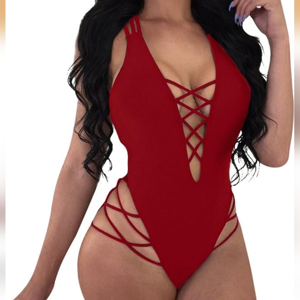 LAGSHIAN Strappy One Piece Swimsuit